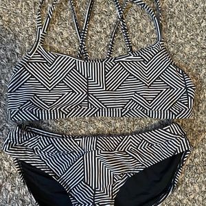Black and white bikini